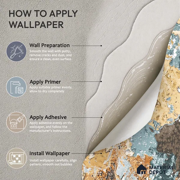 WK100-14 | 10 Meter x 21 Inches Patterned Look Wallpaper - 57.41 Sq. Ft. | Minimum 15% wastage during installation