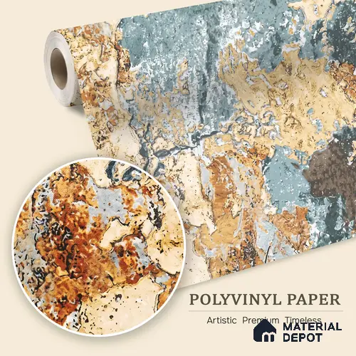 WK100-14 | 10 Meter x 21 Inches Patterned Look Wallpaper - 57.41 Sq. Ft. | Minimum 15% wastage during installation