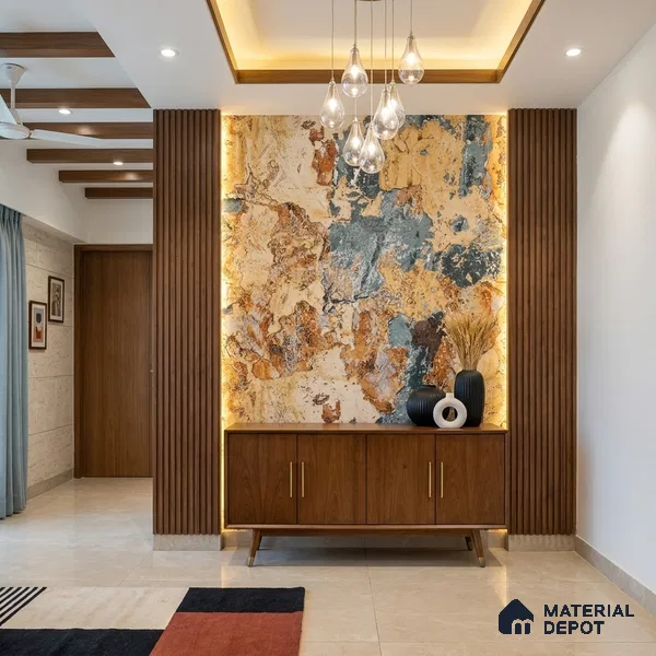 WK100-14 | 10 Meter x 21 Inches Patterned Look Wallpaper - 57.41 Sq. Ft. | Minimum 15% wastage during installation
