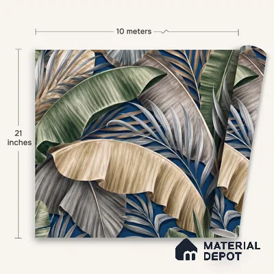 WK100-27 | 10 Meter x 21 Inches Florals Look Wallpaper - 57.41 Sq. Ft. | Minimum 15% wastage during installation