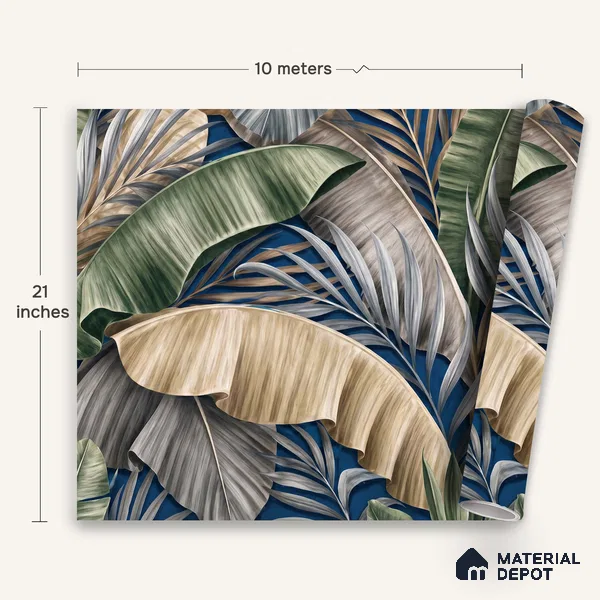 WK100-27 | 10 Meter x 21 Inches Florals Look Wallpaper - 57.41 Sq. Ft. | Minimum 15% wastage during installation