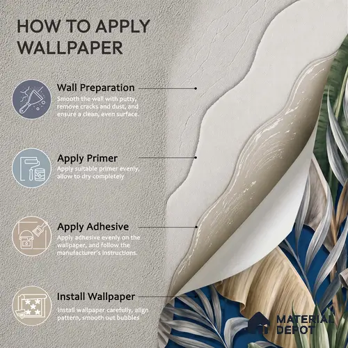 WK100-27 | 10 Meter x 21 Inches Florals Look Wallpaper - 57.41 Sq. Ft. | Minimum 15% wastage during installation
