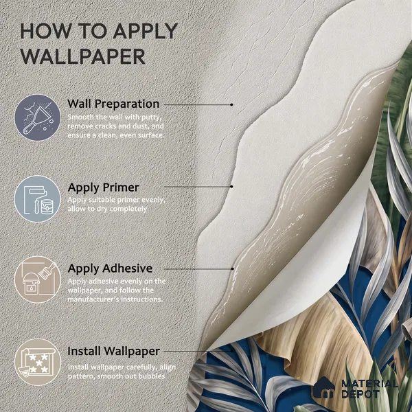 WK100-27 | 10 Meter x 21 Inches Florals Look Wallpaper - 57.41 Sq. Ft. | Minimum 15% wastage during installation