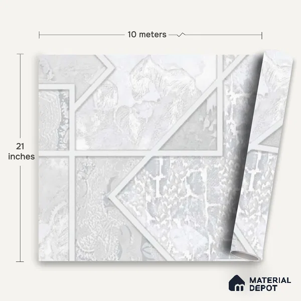 WK100-31 | 10 Meter x 21 Inches Patterned Look Wallpaper - 57.41 Sq. Ft. | Minimum 15% wastage during installation