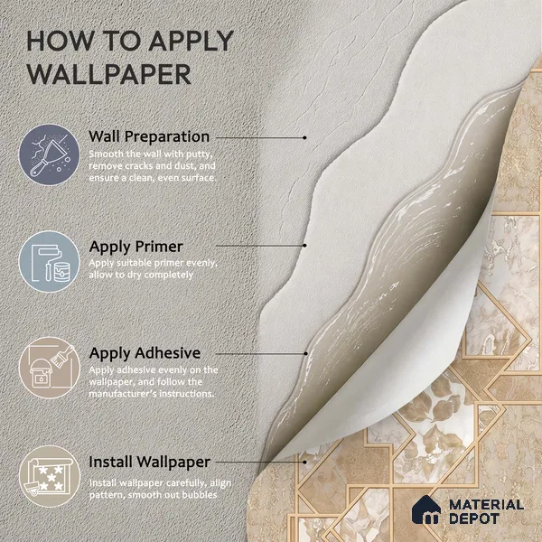 WK100-32 | 10 Meter x 21 Inches Patterned Look Wallpaper - 57.41 Sq. Ft. | Minimum 15% wastage during installation