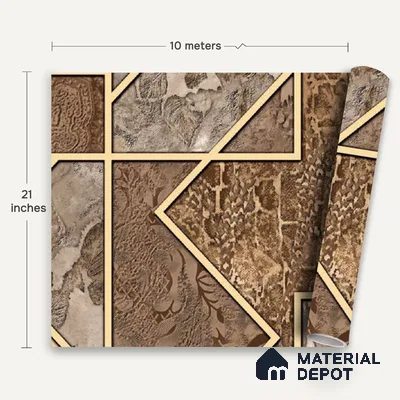 WK100-33 | 10 Meter x 21 Inches Patterned Look Wallpaper - 57.41 Sq. Ft. | Minimum 15% wastage during installation