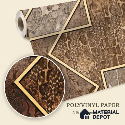 WK100-33 | 10 Meter x 21 Inches Patterned Look Wallpaper - 57.41 Sq. Ft. | Minimum 15% wastage during installation