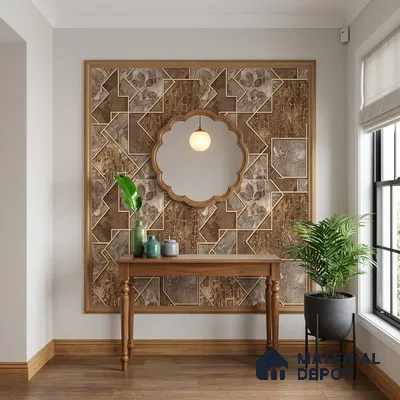 WK100-33 | 10 Meter x 21 Inches Patterned Look Wallpaper - 57.41 Sq. Ft. | Minimum 15% wastage during installation