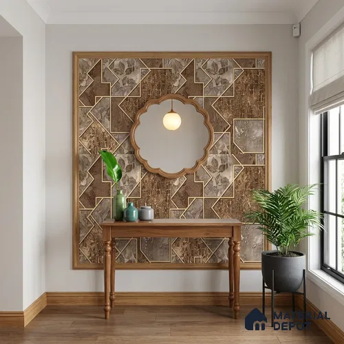 WK100-33 | 10 Meter x 21 Inches Patterned Look Wallpaper - 57.41 Sq. Ft. | Minimum 15% wastage during installation