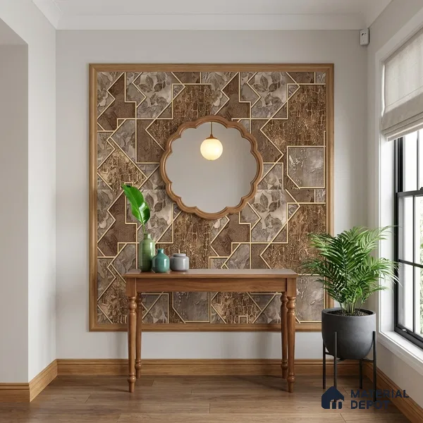 WK100-33 | 10 Meter x 21 Inches Patterned Look Wallpaper - 57.41 Sq. Ft. | Minimum 15% wastage during installation