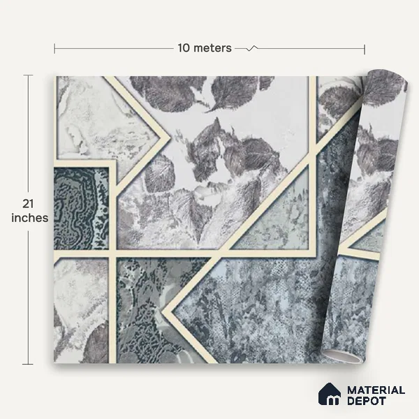 WK100-30 | 10 Meter x 21 Inches Patterned Look Wallpaper - 57.41 Sq. Ft. | Minimum 15% wastage during installation