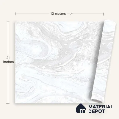 WK100-35 | 10 Meter x 21 Inches Marble Look Wallpaper - 57.41 Sq. Ft. | Minimum 10% wastage during installation
