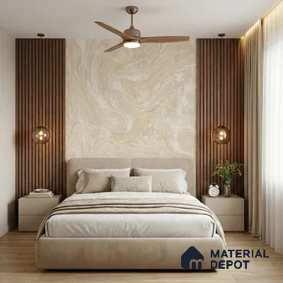 WK100-36 | 10 Meter x 21 Inches Marble Look Wallpaper - 57.41 Sq. Ft. | Minimum 10% wastage during installation
