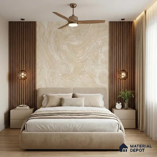WK100-36 | 10 Meter x 21 Inches Marble Look Wallpaper - 57.41 Sq. Ft. | Minimum 10% wastage during installation
