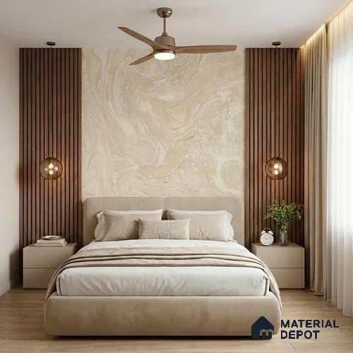 WK100-36 | 10 Meter x 21 Inches Marble Look Wallpaper - 57.41 Sq. Ft. | Minimum 10% wastage during installation