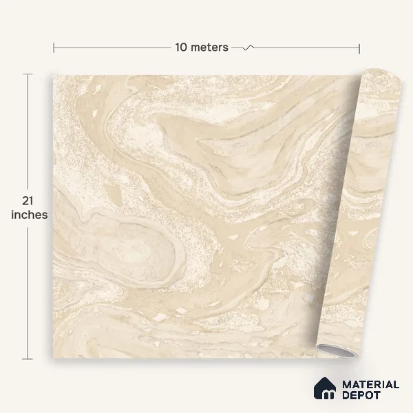 WK100-36 | 10 Meter x 21 Inches Marble Look Wallpaper - 57.41 Sq. Ft. | Minimum 10% wastage during installation