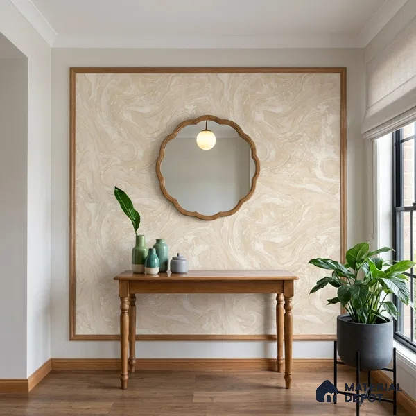 WK100-36 | 10 Meter x 21 Inches Marble Look Wallpaper - 57.41 Sq. Ft. | Minimum 10% wastage during installation
