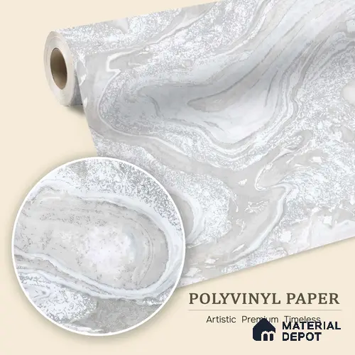WK100-37 | 10 Meter x 21 Inches Marble Look Wallpaper - 57.41 Sq. Ft. | Minimum 10% wastage during installation