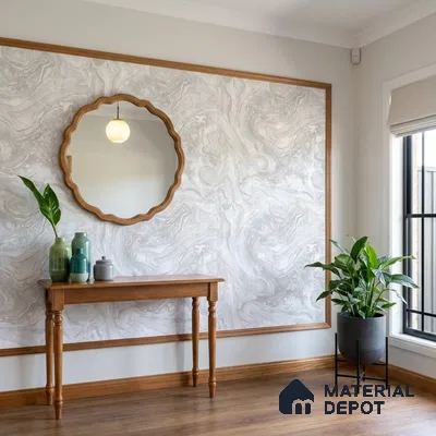 WK100-37 | 10 Meter x 21 Inches Marble Look Wallpaper - 57.41 Sq. Ft. | Minimum 10% wastage during installation