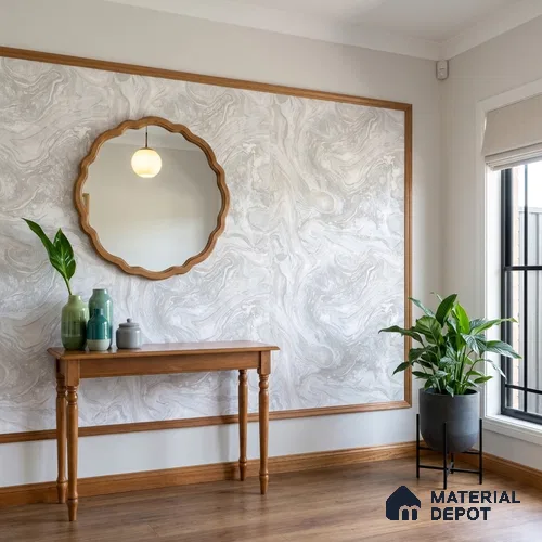 WK100-37 | 10 Meter x 21 Inches Marble Look Wallpaper - 57.41 Sq. Ft. | Minimum 10% wastage during installation