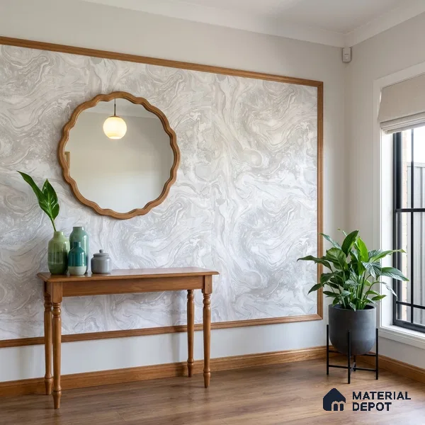 WK100-37 | 10 Meter x 21 Inches Marble Look Wallpaper - 57.41 Sq. Ft. | Minimum 10% wastage during installation