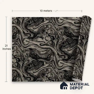WK100-34 | 10 Meter x 21 Inches Marble Look Wallpaper - 57.41 Sq. Ft. | Minimum 10% wastage during installation