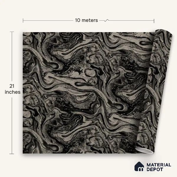 WK100-34 | 10 Meter x 21 Inches Marble Look Wallpaper - 57.41 Sq. Ft. | Minimum 10% wastage during installation