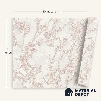 WK100-43 | 10 Meter x 21 Inches Florals Look Wallpaper - 57.41 Sq. Ft. | Minimum 15% wastage during installation