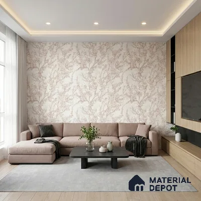 WK100-43 | 10 Meter x 21 Inches Florals Look Wallpaper - 57.41 Sq. Ft. | Minimum 15% wastage during installation