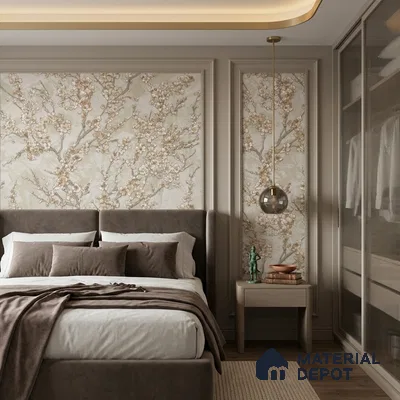WK100-44 | 10 Meter x 21 Inches Florals Look Wallpaper - 57.41 Sq. Ft. | Minimum 15% wastage during installation