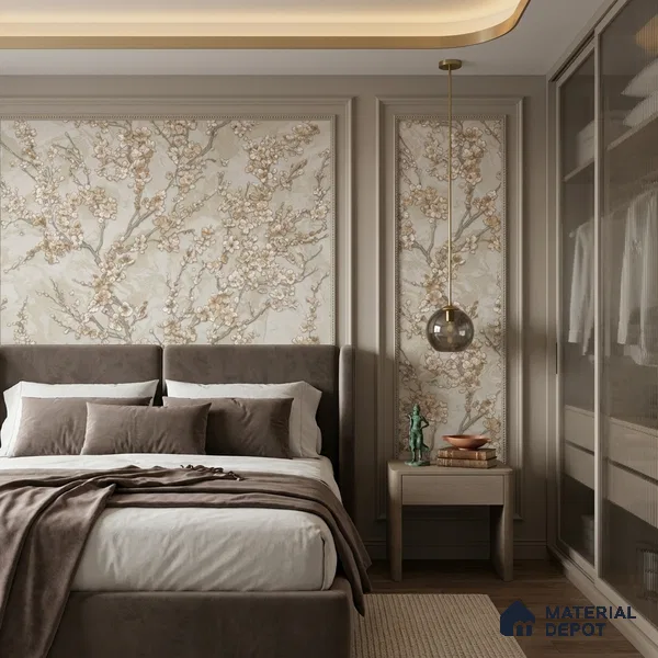 WK100-44 | 10 Meter x 21 Inches Florals Look Wallpaper - 57.41 Sq. Ft. | Minimum 15% wastage during installation