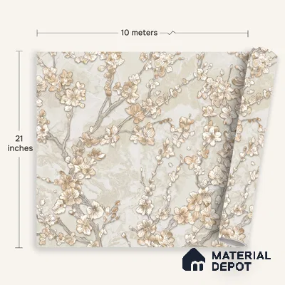 WK100-44 | 10 Meter x 21 Inches Florals Look Wallpaper - 57.41 Sq. Ft. | Minimum 15% wastage during installation