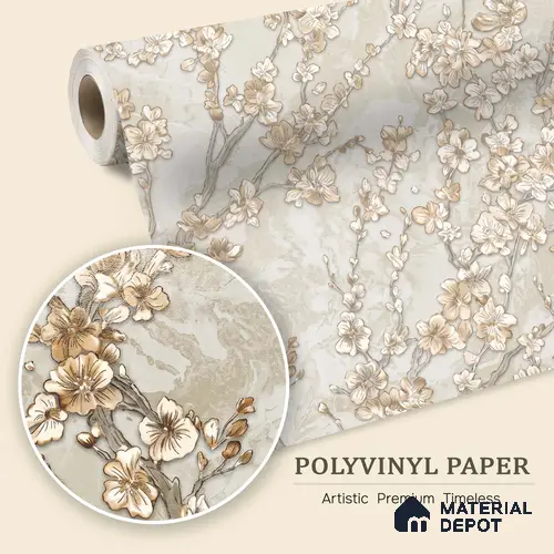 WK100-44 | 10 Meter x 21 Inches Florals Look Wallpaper - 57.41 Sq. Ft. | Minimum 15% wastage during installation