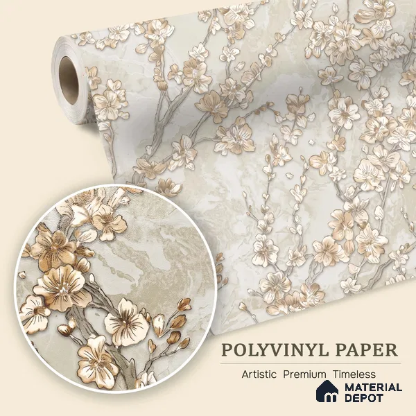 WK100-44 | 10 Meter x 21 Inches Florals Look Wallpaper - 57.41 Sq. Ft. | Minimum 15% wastage during installation