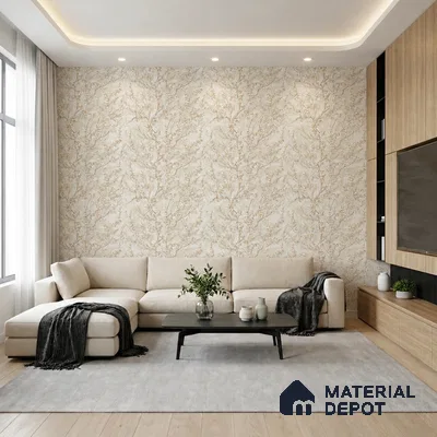 WK100-44 | 10 Meter x 21 Inches Florals Look Wallpaper - 57.41 Sq. Ft. | Minimum 15% wastage during installation