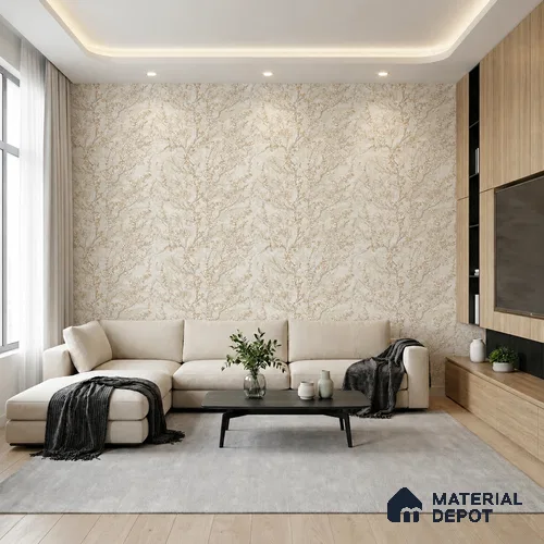 WK100-44 | 10 Meter x 21 Inches Florals Look Wallpaper - 57.41 Sq. Ft. | Minimum 15% wastage during installation