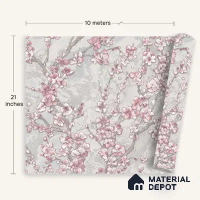 WK100-45 | 10 Meter x 21 Inches Florals Look Wallpaper - 57.41 Sq. Ft. | Minimum 15% wastage during installation