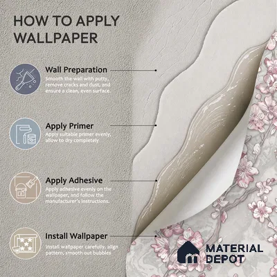 WK100-45 | 10 Meter x 21 Inches Florals Look Wallpaper - 57.41 Sq. Ft. | Minimum 15% wastage during installation