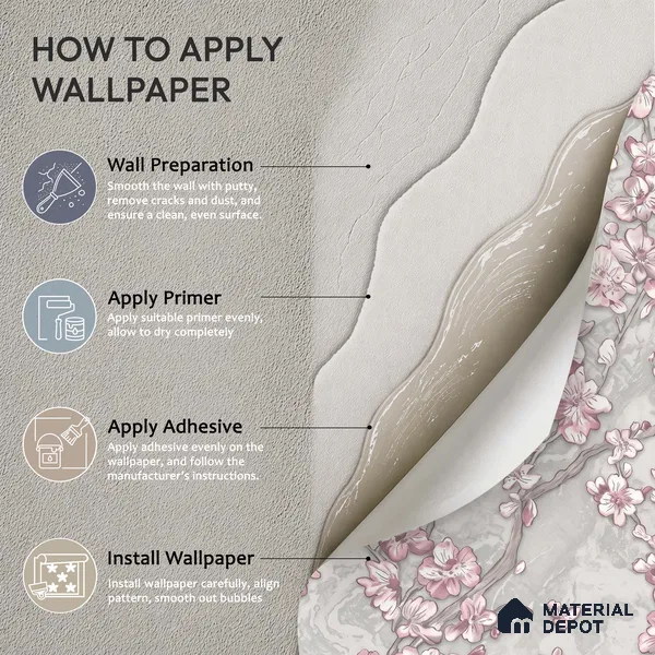 WK100-45 | 10 Meter x 21 Inches Florals Look Wallpaper - 57.41 Sq. Ft. | Minimum 15% wastage during installation