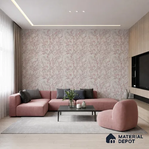 WK100-45 | 10 Meter x 21 Inches Florals Look Wallpaper - 57.41 Sq. Ft. | Minimum 15% wastage during installation