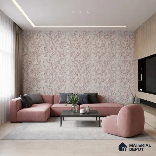 WK100-45 | 10 Meter x 21 Inches Florals Look Wallpaper - 57.41 Sq. Ft. | Minimum 15% wastage during installation