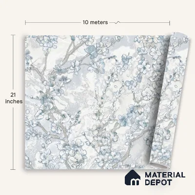 WK100-46 | 10 Meter x 21 Inches Florals Look Wallpaper - 57.41 Sq. Ft. | Minimum 15% wastage during installation