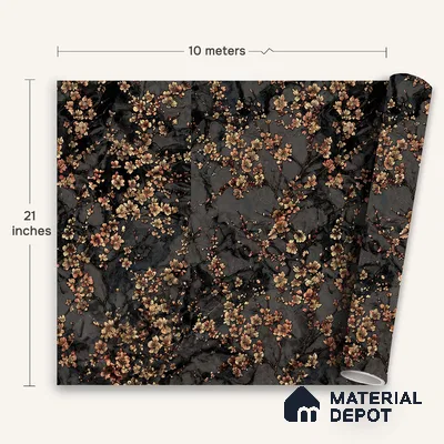 WK100-42 | 10 Meter x 21 Inches Florals Look Wallpaper - 57.41 Sq. Ft. | Minimum 15% wastage during installation