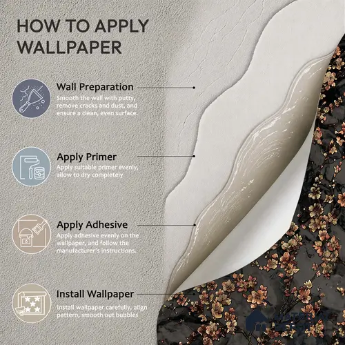 WK100-42 | 10 Meter x 21 Inches Florals Look Wallpaper - 57.41 Sq. Ft. | Minimum 15% wastage during installation