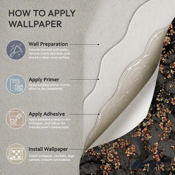 WK100-42 | 10 Meter x 21 Inches Florals Look Wallpaper - 57.41 Sq. Ft. | Minimum 15% wastage during installation