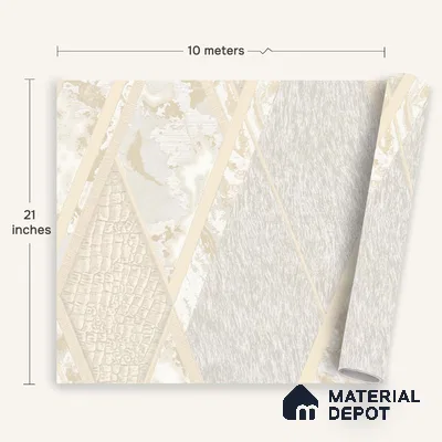 WK100-48 | 10 Meter x 21 Inches Geometric Look Wallpaper - 57.41 Sq. Ft. | Minimum 15% wastage during installation