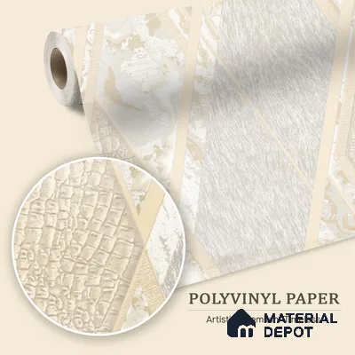 WK100-48 | 10 Meter x 21 Inches Geometric Look Wallpaper - 57.41 Sq. Ft. | Minimum 15% wastage during installation