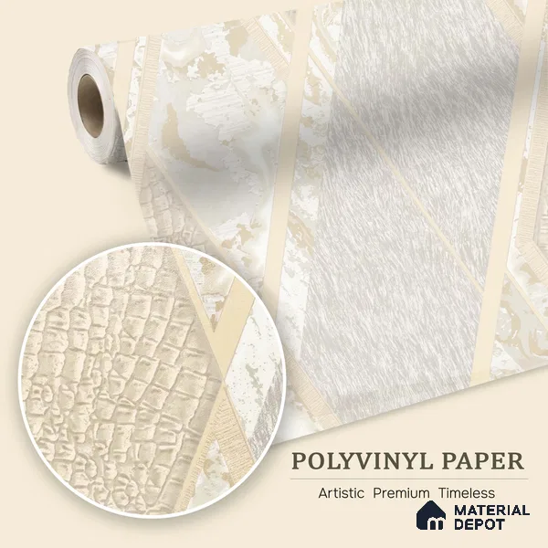 WK100-48 | 10 Meter x 21 Inches Geometric Look Wallpaper - 57.41 Sq. Ft. | Minimum 15% wastage during installation