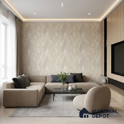 WK100-48 | 10 Meter x 21 Inches Geometric Look Wallpaper - 57.41 Sq. Ft. | Minimum 15% wastage during installation