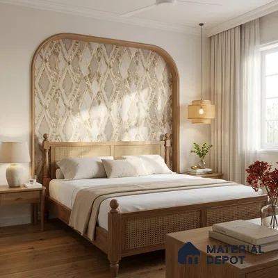 WK100-49 | 10 Meter x 21 Inches Geometric Look Wallpaper - 57.41 Sq. Ft. | Minimum 15% wastage during installation